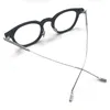 Lunettes optiques pour hommes femmes rétro designer EDDY mode acétate montures en fibre de verre style ovale européen et américain plaque de lentille anti-lumière bleue avec boîte