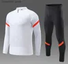 Verzamelbare 2021 Voetbalshirts Sets Lange Seve Survetent Voetbaltenues Heren Kind Hardloopjassen Sporttraining Trainingspak Uniformen Pak Q231118