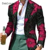 Men's Suits Blazers Plus Size 6xl Men Fashion Blazers Lapel Collar Jackets Vintage 3D Print Outerwear Autumn Business Men Clothing 231117