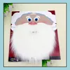 Other Event Party Supplies Christmas Santa White Fake Beard Mustache Whiskers Uni Fancy Dress Xmas Cosplay Accessory Stage Perform Dhkt9