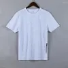 Męskie koszule 2023 Niestandardowe logo Summer Luźna załoga szyi w stylu męska prędkość sucha lodowa jedwabna cienkie oddychanie z krótkim rękawem T-shirt
