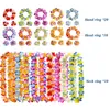 40-100pcs de coroa havaiana de coroa havaiana decoração guirlanda colar artificial Hawaii Flores da primavera Praia Leis Bracelet