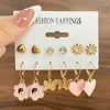 Dangle Earrings KISSWIFE 2023 Gold Color Heart Butterfly Set For Women Girls Metal Pearl Star Moon Stud Charm Jewelry