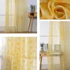 Rideau Printemps Peach Blossom Rose Pétales Tulle Rideaux Pour Salon Cuisine Sheer Voile Chambre Fenêtre Panneaux Haute Qualité