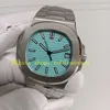 Foto real Relógios automáticos para homens 40mm Sapphire Crystal Blue Dial 904L Aço de aço 3kf cal.26-330 S C MOVIMENTO MECÂNICO Casual Casual 3K Factory Sport Watch