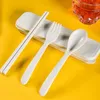 Bowls 1 Set Container Modern Plastic Rice Bowl Noodle Soup Cereal With Chopsticks Fork Kitchen Accessories