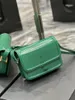 Luxury Shoulder Fashion Bags Top Quality Shinning Cow Leather Rue De Solferino Brand Designer Green Square Bag Gold Alphabet Y Charm With Original Package b71