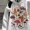 Women's Hoodies & Sweatshirts Damen Colored Mushrooms Herbst Und Winter 90er Harajuku Retro Print Herren- Damenbekleidung Kapuzen Pflanzenmu