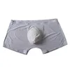 MUITAS PONTAS Mens Roupa contínua sem costura bolsa invisível boxeador de seda de gelo fino calcinha respirável Cueca boxershorts Canzonzillos Hombre roupas