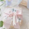 Geschenkwikkeling Handgemaakte bamboe wevende doos bruidsmeisje bruiloft snoepverpakkingen dozen baby shower gunsten feestbenodigdheden groothandel