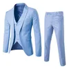 Costumes pour hommes Blazers costume pour hommes mince 3 pièces costume affaires de mariage veste gilet pantalon manteau garçons d'honneur coupe régulière Blaizer Masculino Hombre 231118