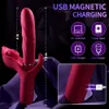 Brinquedos sexuais vibrador ponto g-3 em 1 vibrador estimulador de clitóris massageador de próstata brinquedos anais com 10 impulsos 10 batendo 10 modos de vibração