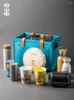 Storage Bags Portable Tea Set Bag Outdoor Travel Box Car Teapot Cup Buggy