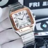 AAA moda Wysokiej jakości męskie zegarek 40 mm Top Men Men Automatyczne zegarki chemiczne duże materiały rozkładane Sliver Pasek Luksusowy zegarek Montre de Luxe Montre Homme