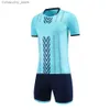 Samlarobjekt sublimering av tomma män barn fotbollströja sätter diy anpassad snabb torr korta seve skjortor shorts 2 bit fotboll uniform kit q231118