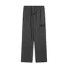 Hy7v 2023 New Men's and Women's Pants High Street Brand Essentialsweatpant Double Thread Season 8 1977 Digital Flocking Printed Pure Cotton Terry Straight Leg Guard