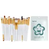 Make-up kwasten 20 STUKS Kwastenset Oogschaduw Foundation Schoonheidstools Superzachte synthetische vezels Volledig 231113