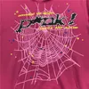 Heren Hoodies Sweatshirts Heren Hoodies Sweatshirts Jonge Thug Pink Pink Hoodie Men Women Hoge kwaliteit Schuimprint Spider Web Grafische pullovers JGVY