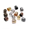 50-100 peças de cabos de couro pulseiras fivela para encontrar pontas de borla tampas de borla 3 4 5 7 8 10 mm tampas de contas de crimpagem para fazer joias DIY Fabricação de joias Descobertas de joias