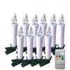 ナイトライト10PCS RGB LED CANDLES FLAMERSE LAMP LIGHT FOR CHRISSNIAS HOMEディナーパーティーツリーデコレーション