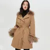 2023 designer 90% piumino d'anatra bianca piumino trench da donna moda classica giacca inglese cappotto giacca casual giacca cintura