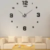 Wall Clocks Large 3D Clock Modern Design DIY Acrylic Silent Mechanism Sticker Living Room Decor