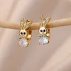 Stud Stainless Steel Rabbit Butterfly Earrings for Women Gold Color Hoop 2023 Trending Aesthetic Jewelry pendientes mujer 231117