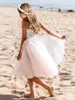 Girl Dresses Flower DressesOff The Shoulder Scoop White/Ivory For Wedding Elegant Tulle Lace Appliques Beach Pa