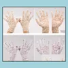 Sonstiges Event Party Supplies Braut Abend Transparente Spitzenhandschuhe Fahrkostüm Fäustlinge Kostüm Prom Weihnachtsbevorzugung Weiß Dht5D