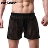 Męskie szorty Summer Men Casual Fishnet Beach Sexy-See-Frough Big Boksers bokserne