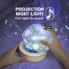 Lampes Shades Music Projecteur Night Light avec BT haut-parleur Univers chargé Univers étoilé Sky Rotation LED LAMPE COLORFULFUR CLOSHING ENFANT BABY Gift 230418