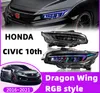 Honda Civic için LED Gün Işığı Ampulü 10th 20 16-2021 RGB Far Sinyal Işıkları Yüksek Düşük Araç Lambası Aksesuarları