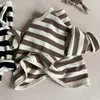 T-shirts Spring Autumn Children Casual T Shirt Loose Kids Striped T Shirts Cotton Tee Boys Girls Long Sleeve Tops Baby Clothes 230418
