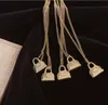 Nieuwe Stijl Vrouwen Designer Merk Dubbele Letter Hanger Ketting Hoge Kwaliteit 18K Gold Plating Tas Ketting Meisje Valentijnsdag sieraden Accessoires