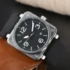 U1 TOP AAA Man Watch BR Automatyczny ruch mechaniczny Data 03-92 Bell Luksusowy wielofunkcyjny gumowy pasek wodoodporny szwajcarski zegarek Ross Square zegarek Y570