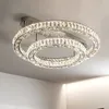 Lampadario di cristallo di lusso Villa moderna dimmerabile rotonda Camera da letto Soggiorno Lampada da soffitto Decorazioni per la casa Illuminazione per interni Lampadario