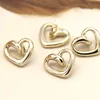 Button Hair Clips Barrettes HENGC Vintage Hollow Heart Gold Metal Buttons For Clothing Wedding Dress Women Shirt Decorative DIY Sewing Accessories Wholesale