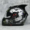 Motorcykelhjälmar Jiekai Full Face Double Lens Hjälm Man Women Moto Scooter Casco Capacete Raing for Dot