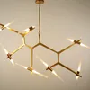 Nordic Glass Rod Led Ceiling Chandelier for Hall Dining Living Room Center Table Bedroom Pendant Lamp Home Decor Lusters Fixture