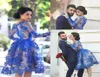 Royal Blue Sheer Long Sleeves Lace Cocktail Dresses 2019 Elegant Scoop Knee Length A Line Short Party Prom Dress Homecoming Gown H4871246