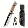 1pc Outdoor Camping High Hardness Knife, Carry-on Portable Camping Fruit Knife, Multi-functional Meat Knife