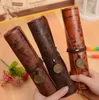 Retro Pirate Treasure Map Pencil bag Roll Up PU Leather Pencil Pouch Case Pen Bags Make Up Holder gift