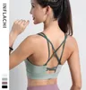 reggiseno sportivo abiti da yoga biancheria intima da donna incrociato sul retro modellante da corsa gilet antiurto raccolto canotte fitness abbinate ai leggings5434285