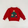 Pullover 7607 Baby Sweater 2023 Höst- och vinter julgranflicka's Jacquard stickade toppar 231117
