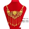 Pendentif Colliers Collier plaqué or Lady Fleur Riche Bijoux Mariage Vidéo Gold Set Chaîne