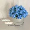 Blue Roses Bouquet Building Blocks Compatible with Lego DIY Gifts Ins Style Hög utseende presentförpackning för flickors bästa vänner Alla hjärtans dag