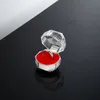 10pc pudełka biżuterii kawałki akrylowego kryształowego pierścienia do przechowywania pudełka z przechowywaniem pudełka Organizator przezroczyste opakowanie pudełko na biżuterię Kolekcja 231118