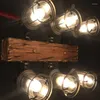 ペンダントランプ素朴なランプコーヒーベッドルームダイニングルーム工業用装飾ロフトシャンデリアソリッドレトロ木製サスペンション照明器具