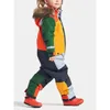 Jackets Kids onepiece Ski Suit 방수 스노우 보드 소년 및 소녀 재킷 바지 동물 모델링 겨울을위한 따뜻한 아늑함 231117