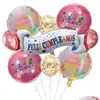 Outros suprimentos de festa de evento Crianças festa balões feliz aniversário carta folha balão chá de bebê aniversário evento decoração suprimentos drop dhokx